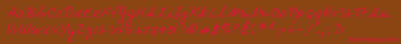 Lehn083 Font – Red Fonts on Brown Background