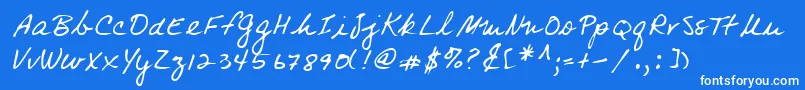 フォントLehn083 – 青い背景に白い文字
