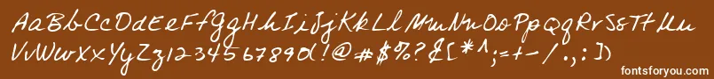 Шрифт Lehn083 – белые шрифты на коричневом фоне