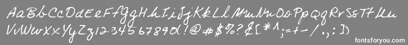 Lehn083 Font – White Fonts on Gray Background