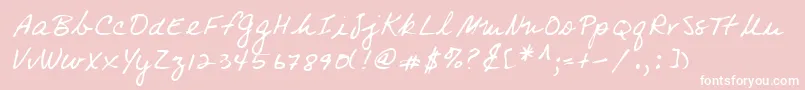 Lehn083 Font – White Fonts on Pink Background
