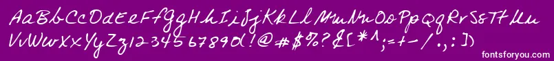 Шрифт Lehn083 – белые шрифты на фиолетовом фоне