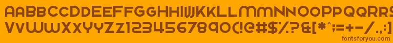 Fingbanger Font – Brown Fonts on Orange Background