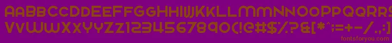 Fingbanger Font – Brown Fonts on Purple Background