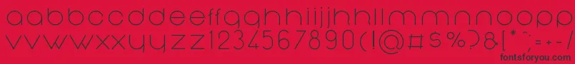 フォントNonchalanceRegular – 赤い背景に黒い文字