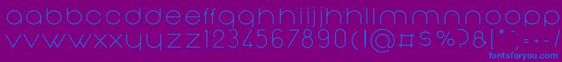 NonchalanceRegular Font – Blue Fonts on Purple Background