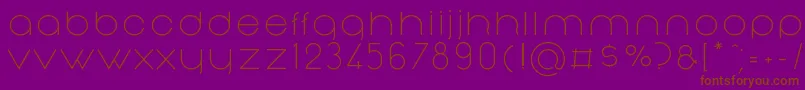 NonchalanceRegular-fontti – ruskeat fontit violetilla taustalla