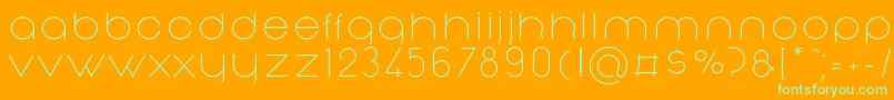 NonchalanceRegular Font – Green Fonts on Orange Background