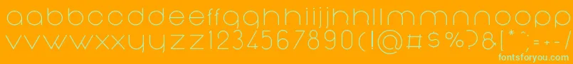 NonchalanceRegular-Schriftart – Grüne Schriften auf orangefarbenem Hintergrund