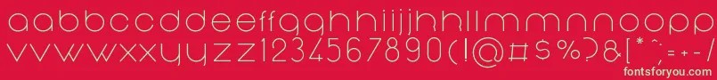 Weitere Informationen zur NonchalanceRegular-Schriftart NonchalanceRegular-Schriftart – Grüne Schriften auf rotem Hintergrund