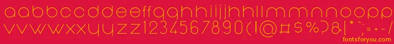 NonchalanceRegular Font – Orange Fonts on Red Background