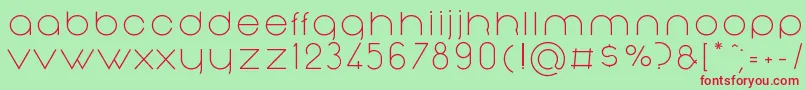 NonchalanceRegular Font – Red Fonts on Green Background