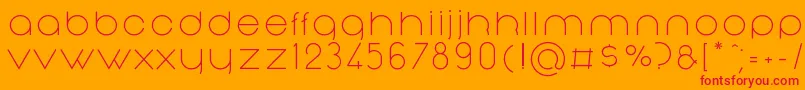 NonchalanceRegular Font – Red Fonts on Orange Background