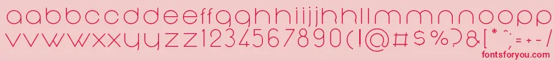 フォントNonchalanceRegular – ピンクの背景に赤い文字