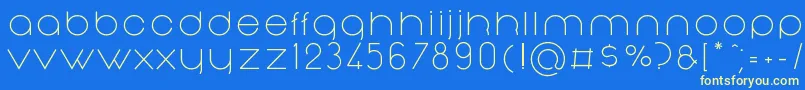 NonchalanceRegular Font – Yellow Fonts on Blue Background
