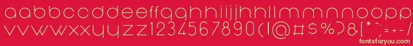 NonchalanceRegular Font – Yellow Fonts on Red Background