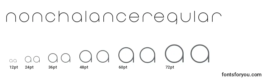 NonchalanceRegular Font Sizes