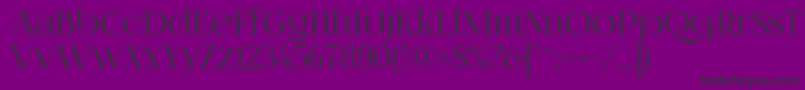 Foglihtenno07-Schriftart – Schwarze Schriften auf violettem Hintergrund