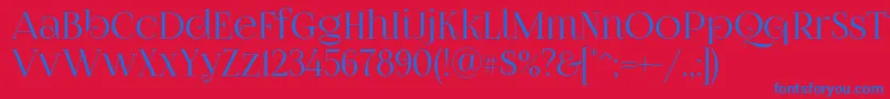 Foglihtenno07 Font – Blue Fonts on Red Background