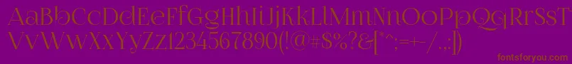 Foglihtenno07 Font – Brown Fonts on Purple Background