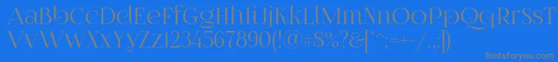 Foglihtenno07 Font – Gray Fonts on Blue Background