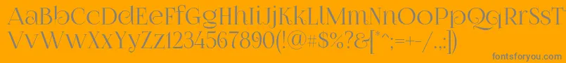 Foglihtenno07 Font – Gray Fonts on Orange Background