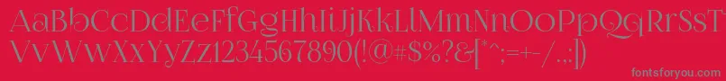 Foglihtenno07 Font – Gray Fonts on Red Background