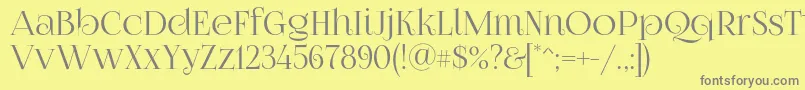 Foglihtenno07 Font – Gray Fonts on Yellow Background