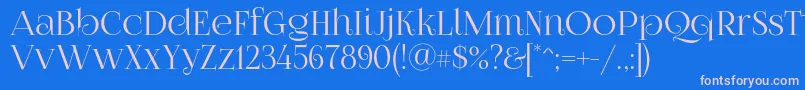 Foglihtenno07 Font – Pink Fonts on Blue Background