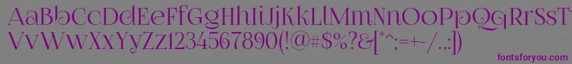 Foglihtenno07 Font – Purple Fonts on Gray Background