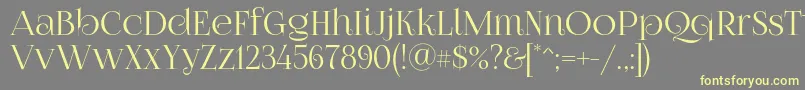 Foglihtenno07 Font – Yellow Fonts on Gray Background