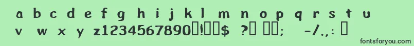 Wibble ffy Font – Black Fonts on Green Background