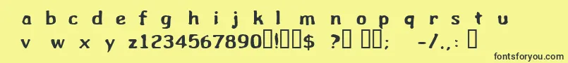 Wibble ffy Font – Black Fonts on Yellow Background