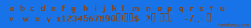 Wibble ffy Font – Brown Fonts on Blue Background