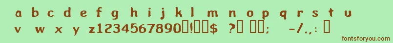 Wibble ffy Font – Brown Fonts on Green Background