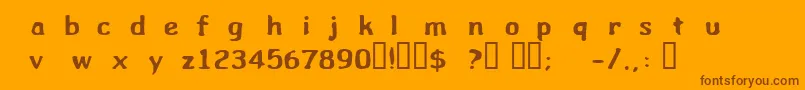 Wibble ffy Font – Brown Fonts on Orange Background