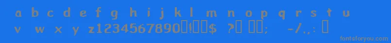 Wibble ffy Font – Gray Fonts on Blue Background