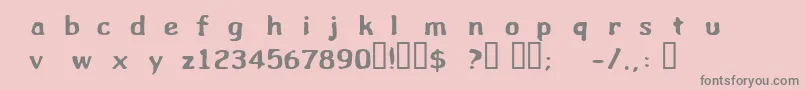 Wibble ffy Font – Gray Fonts on Pink Background