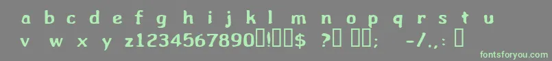 Wibble ffy Font – Green Fonts on Gray Background