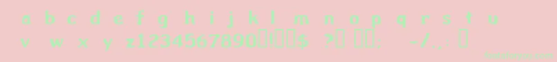 Wibble ffy Font – Green Fonts on Pink Background