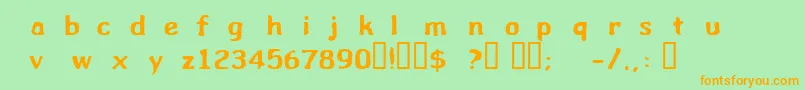 Wibble ffy Font – Orange Fonts on Green Background