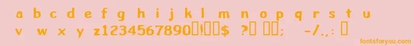 Wibble ffy Font – Orange Fonts on Pink Background