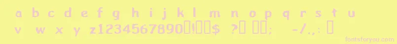 Wibble ffy Font – Pink Fonts on Yellow Background
