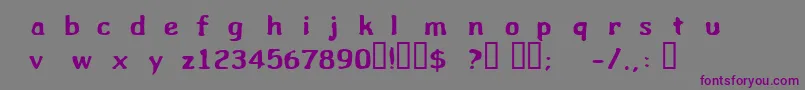 Wibble ffy Font – Purple Fonts on Gray Background