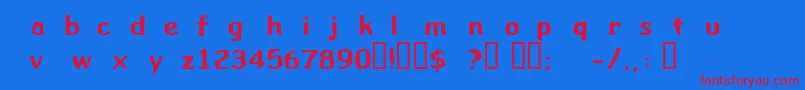 Wibble ffy Font – Red Fonts on Blue Background
