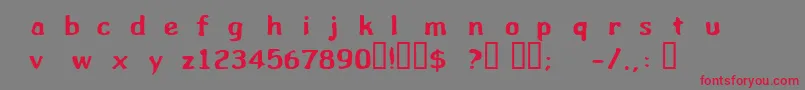Wibble ffy Font – Red Fonts on Gray Background