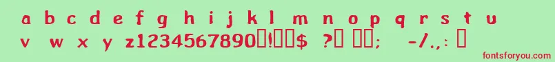 Wibble ffy Font – Red Fonts on Green Background