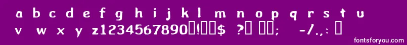 Wibble ffy Font – White Fonts on Purple Background