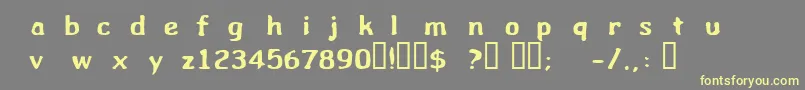 Wibble ffy Font – Yellow Fonts on Gray Background