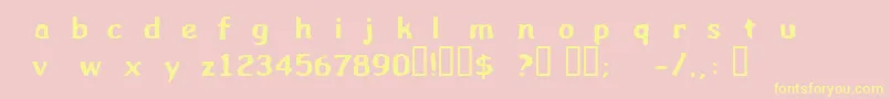Wibble ffy Font – Yellow Fonts on Pink Background